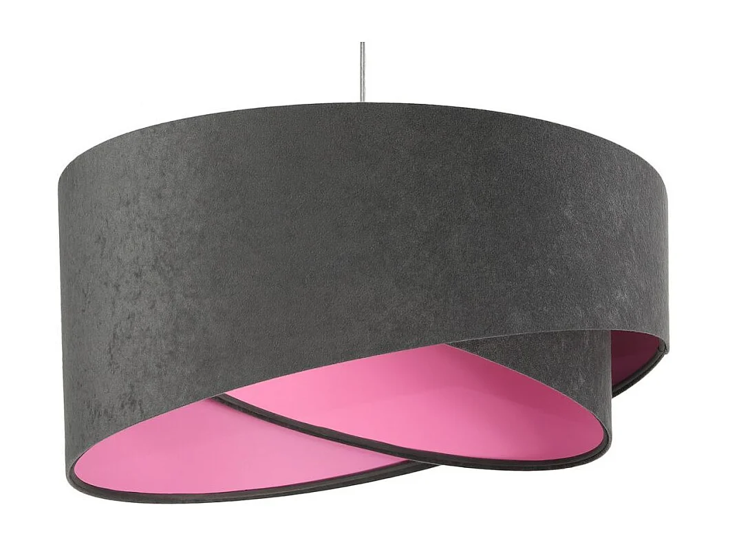 Lampa wisząca GEMSTONE GRAY grafitowa/różówa