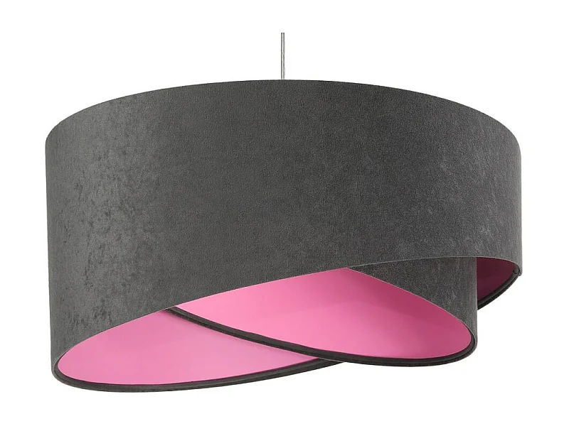 Lampa wisząca GEMSTONE GRAY grafitowa/różówa