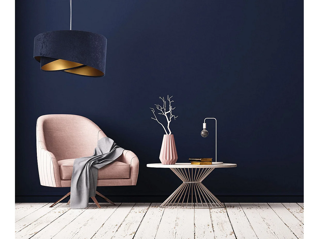 Lampa wisząca GEMSTONE granatowa/złota
