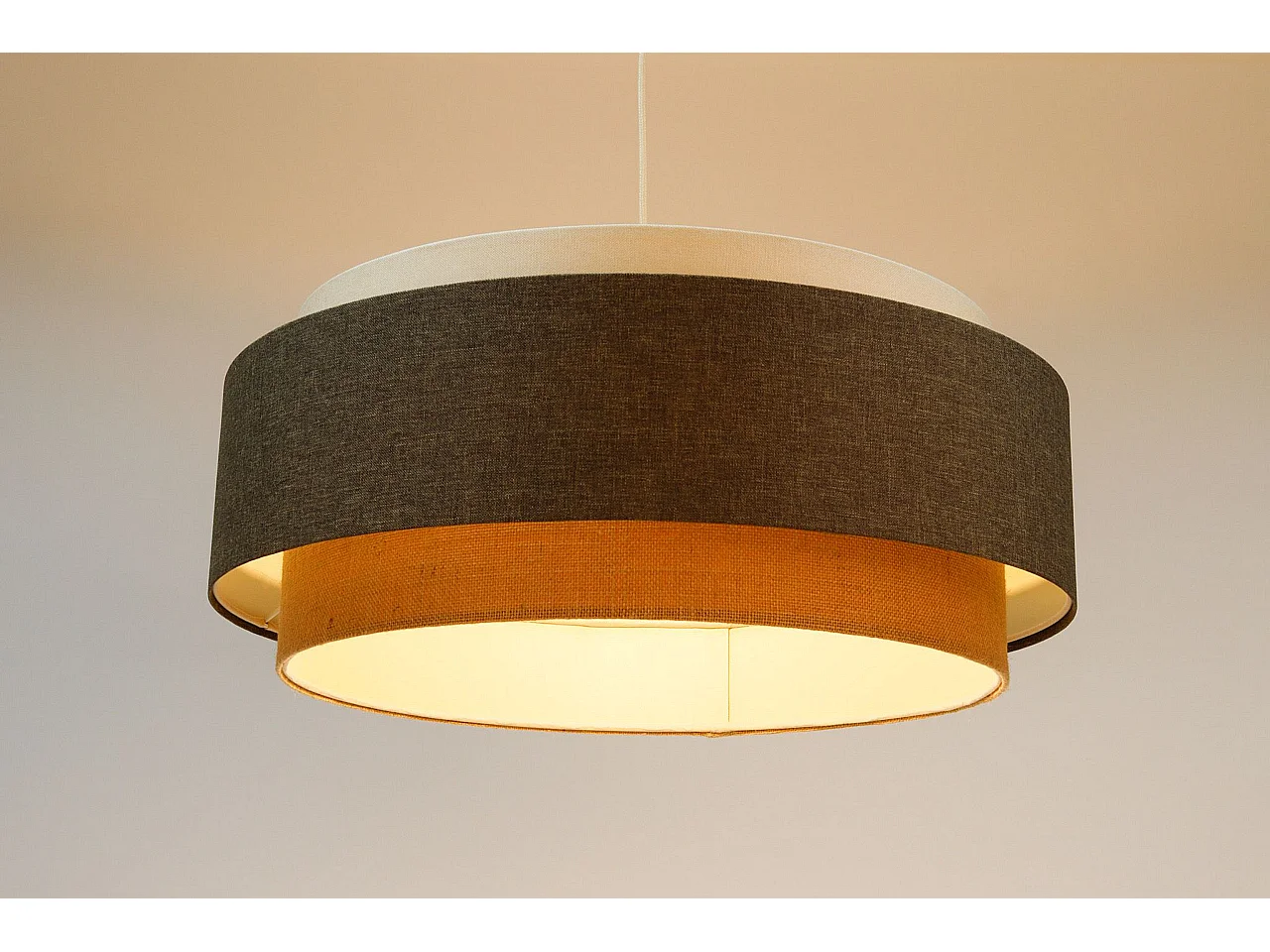 Lampa wisząca ERUTAN DUDU kremowa/szara/beżowa