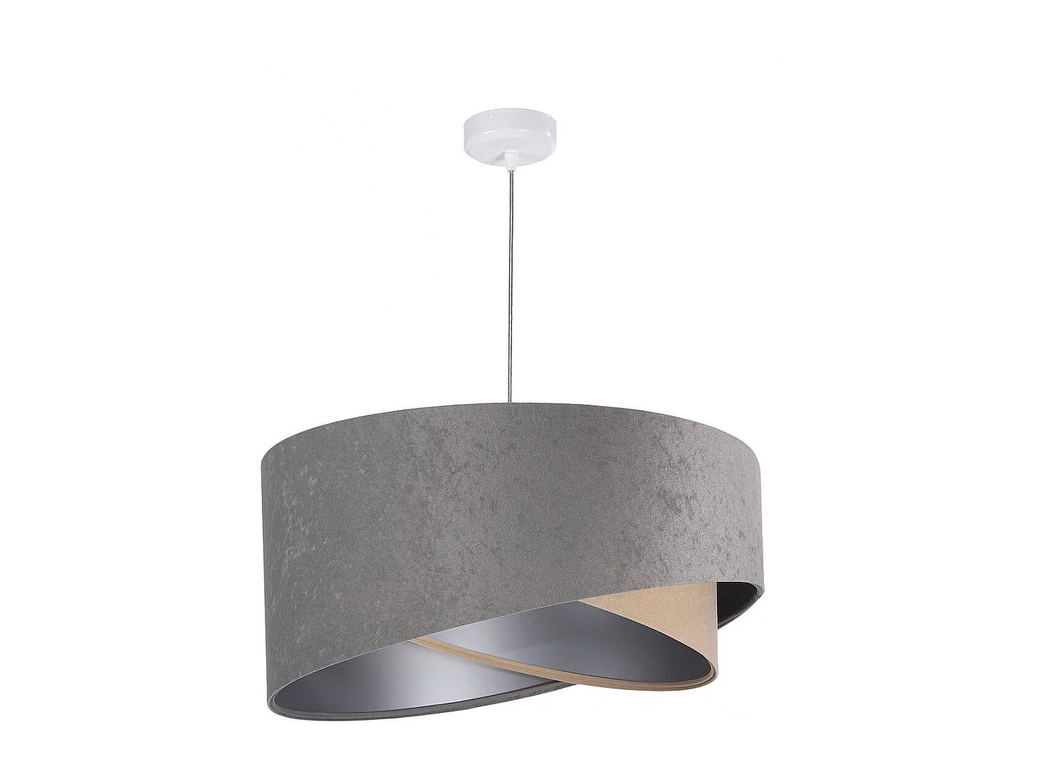 Lampa wisząca SILVERY szara/beżowa/srebrna
