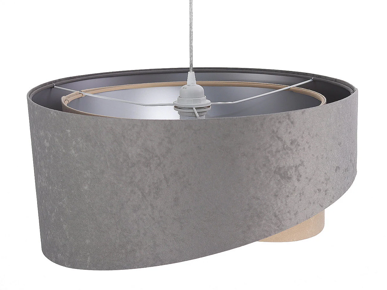 Lampa wisząca SILVERY szara/beżowa/srebrna