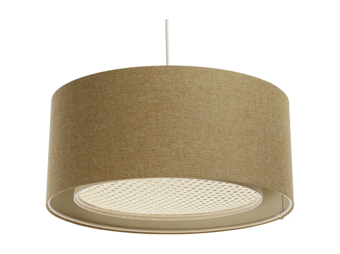 Lampa wisząca ERUTAN RATTAN 50 żółta