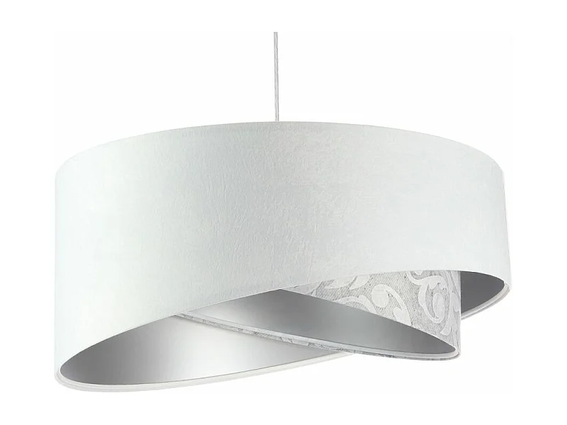 Lampa wisząca ALBIT biała/srebrna