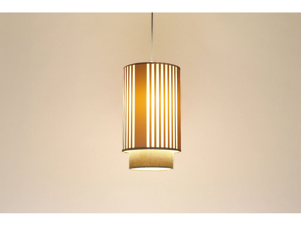 Lampa wisząca DUO LAMI LINE 20 kremowa/beżowa