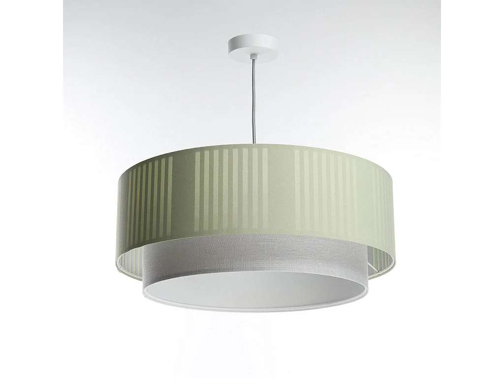 Lampa wisząca DUO LAMI LINE 50x20 zielona/kremowa