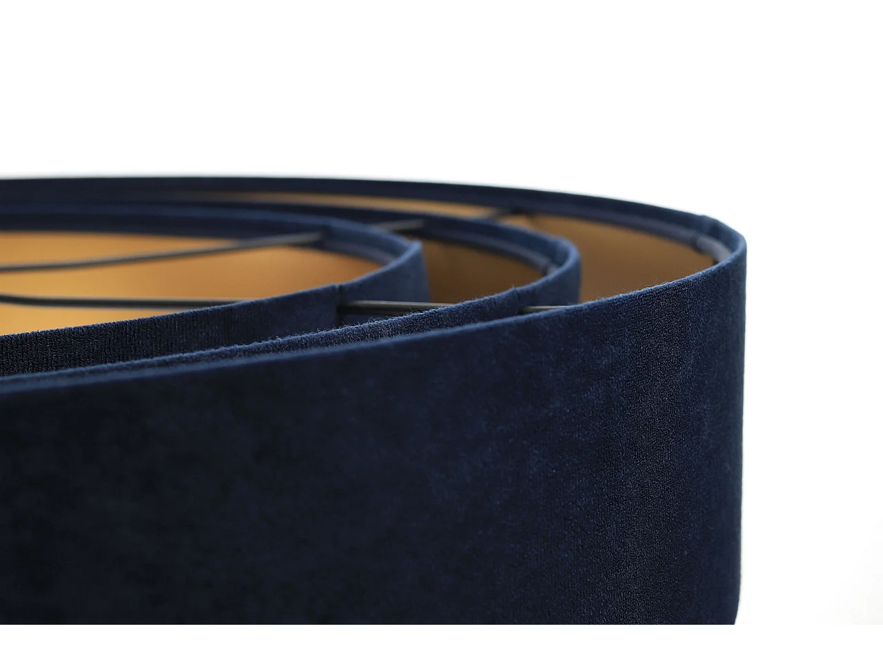 Lampa wisząca TRIO granatowa/złota