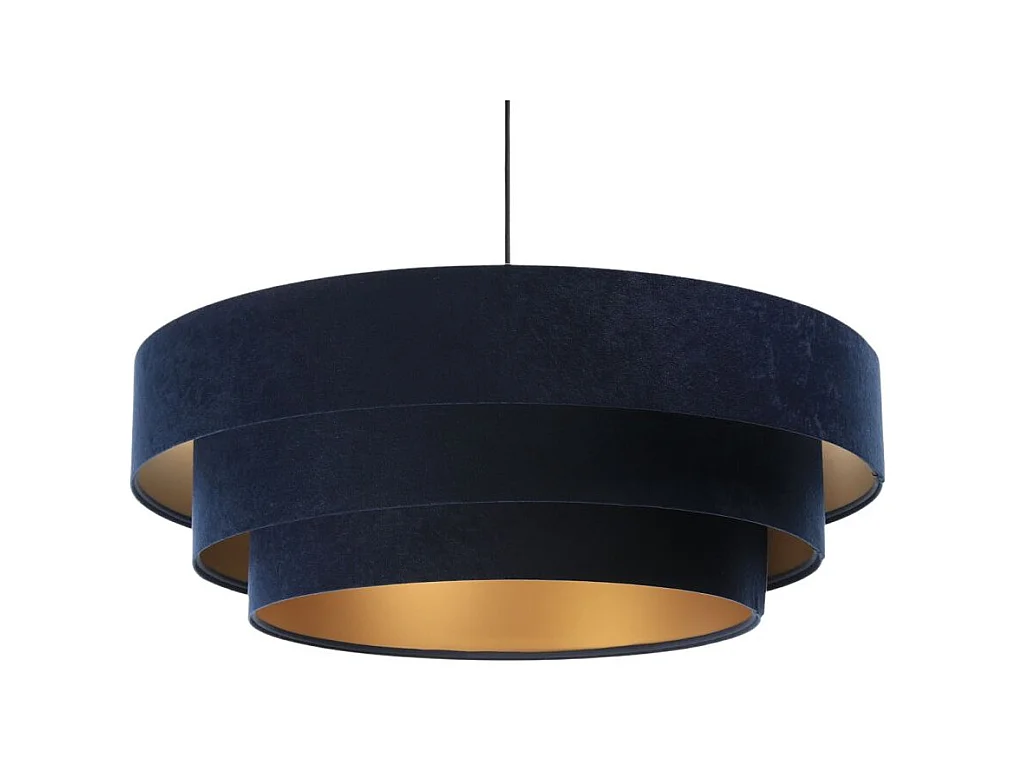 Lampa wisząca TRIO granatowa/złota