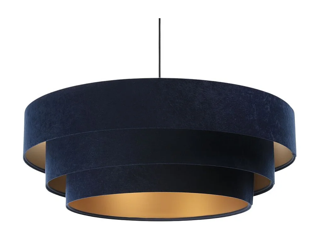 Lampa wisząca TRIO granatowa/złota