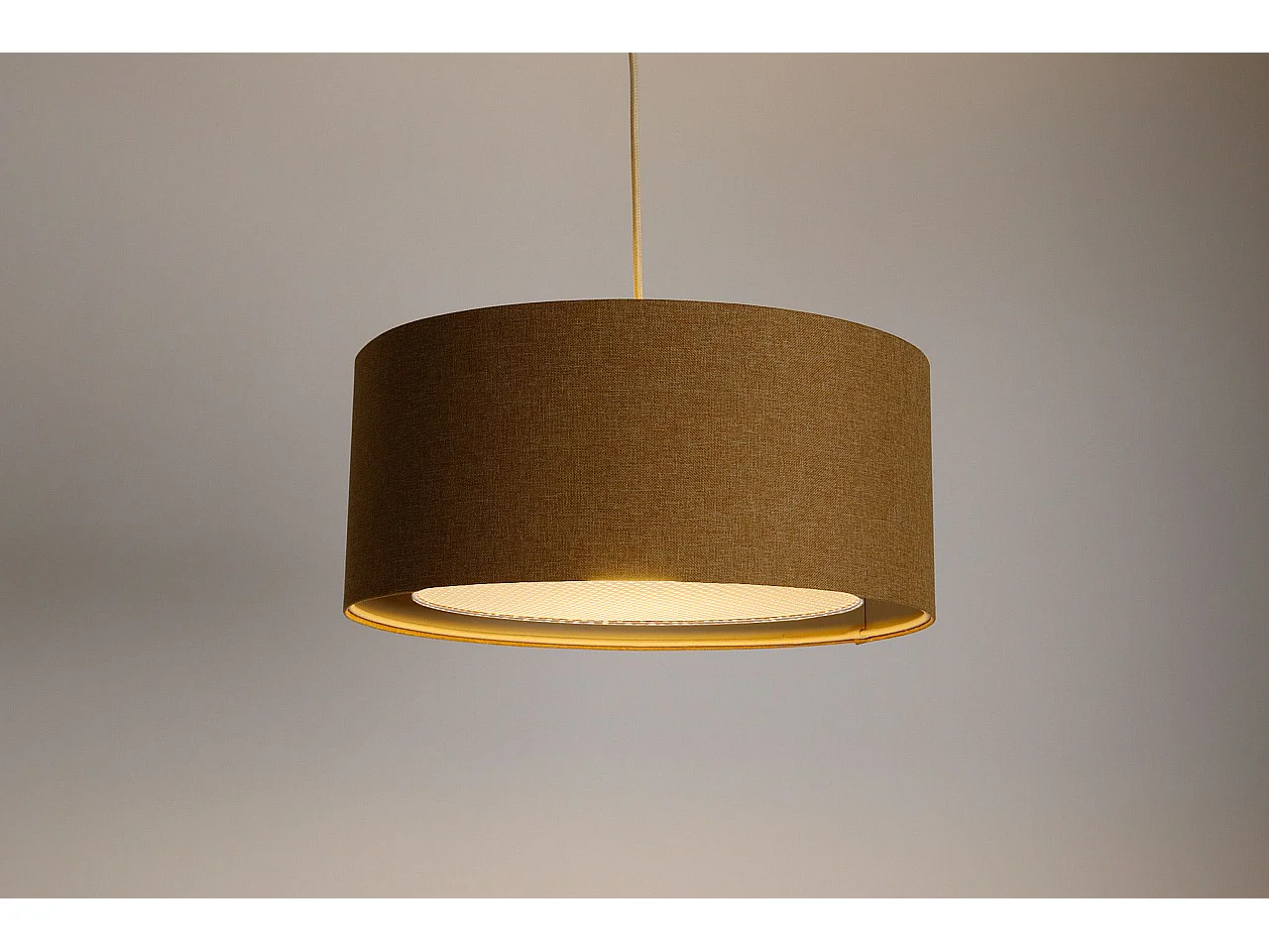 Lampa wisząca ERUTAN RATTAN 60 żółta