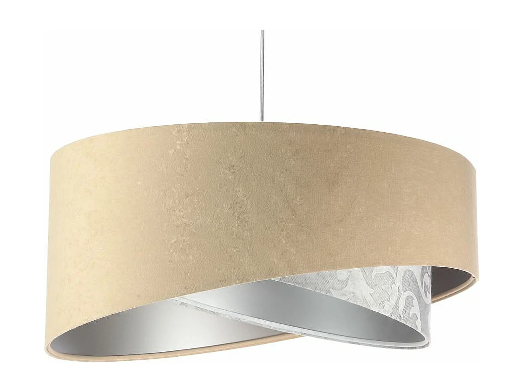 Lampa wisząca ALBIT beżowa/srebrna