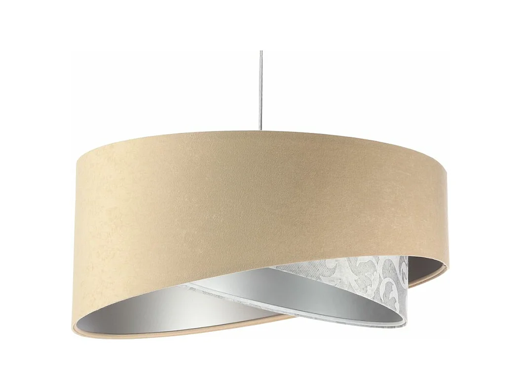 Lampa wisząca ALBIT beżowa/srebrna