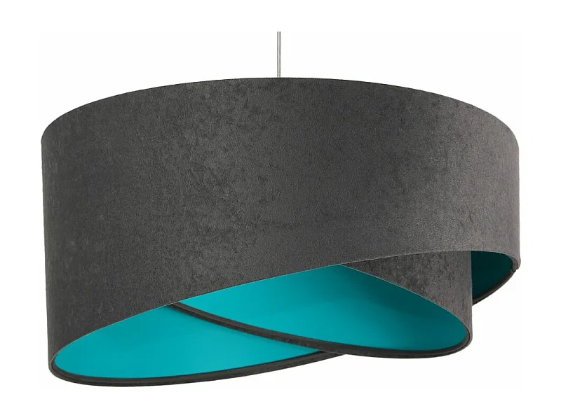 Lampa wisząca GEMSTONE GRAY grafitowa/turkusowa