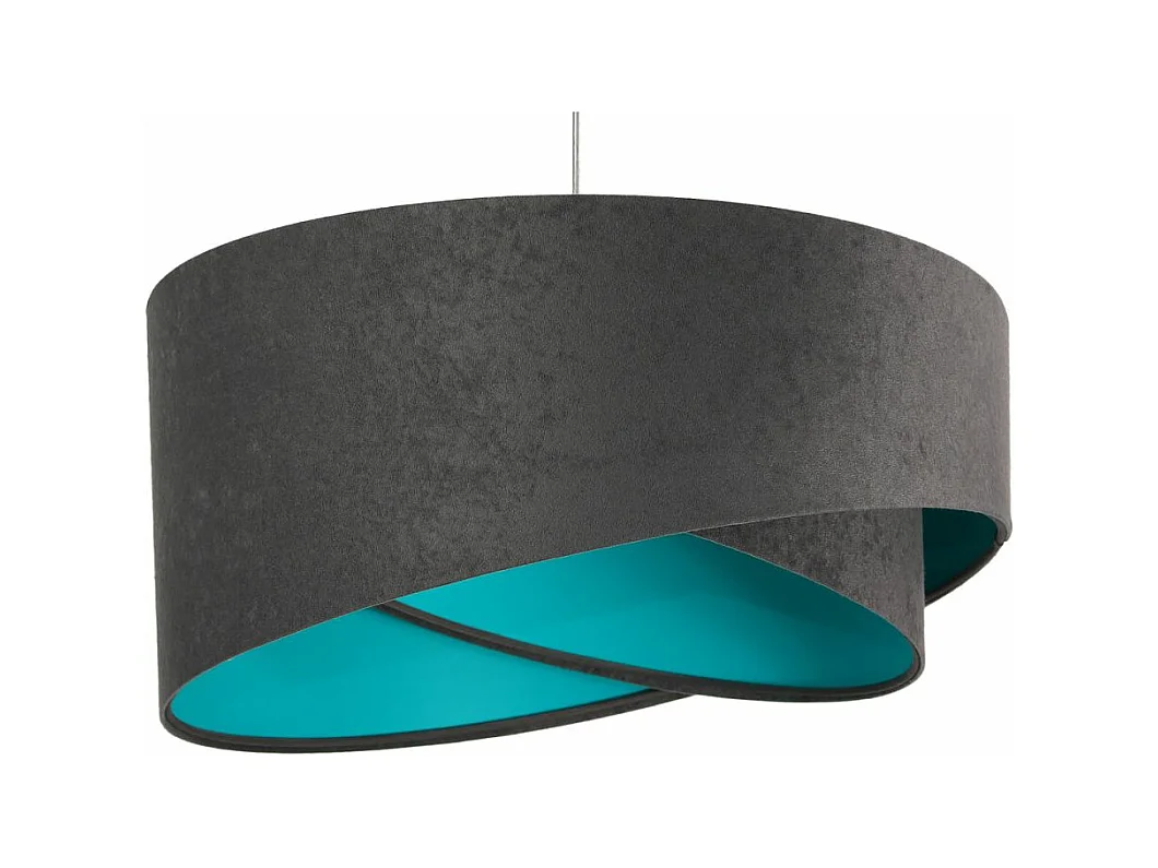 Lampa wisząca GEMSTONE GRAY grafitowa/turkusowa