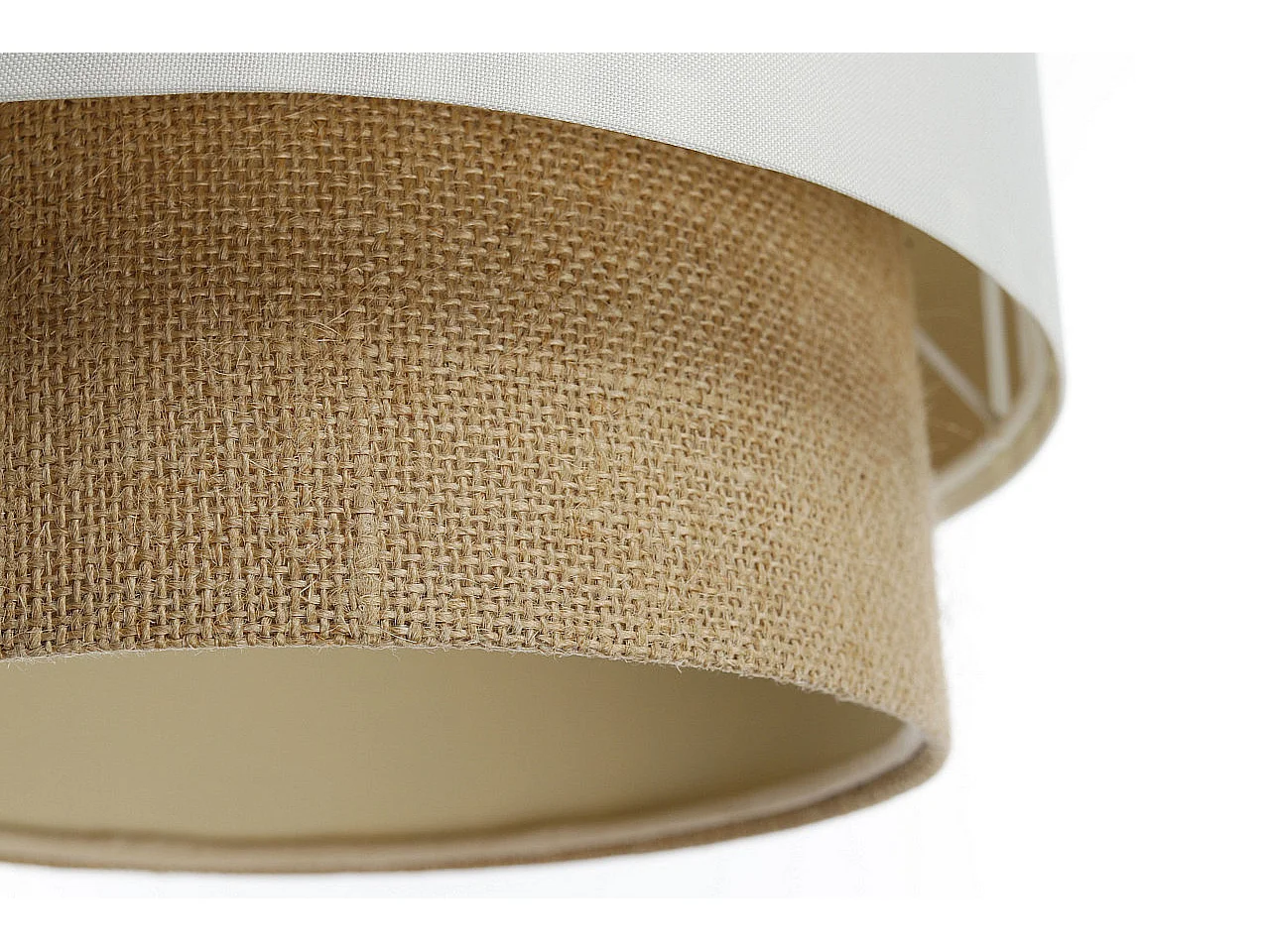 Lampa wisząca DUO LAMI LINE 25 biała/jutowa