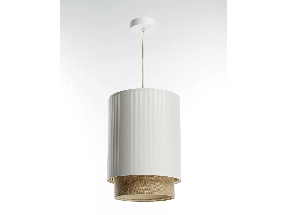 Lampa wisząca DUO LAMI LINE 25 biała/jutowa