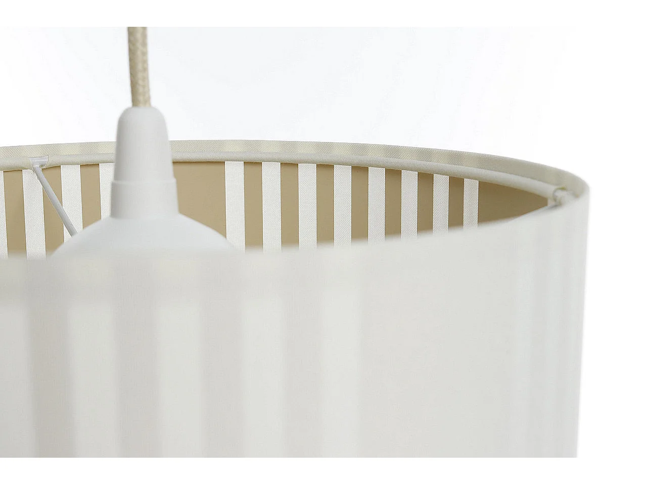 Lampa wisząca DUO LAMI LINE 25 biała/jutowa