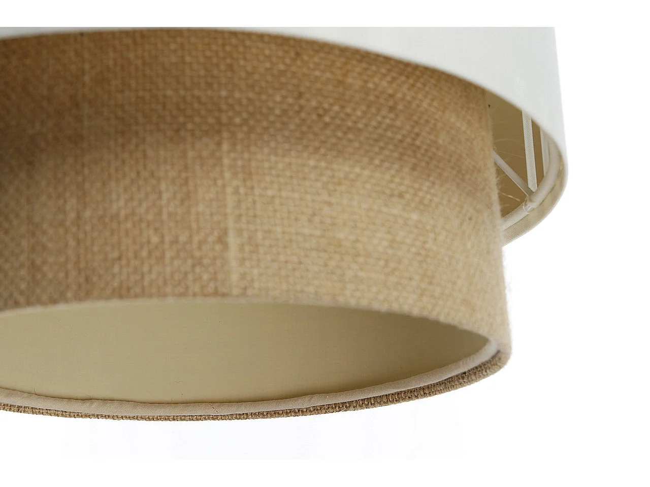 Lampa wisząca DUO LAMI LINE 25 biała/jutowa