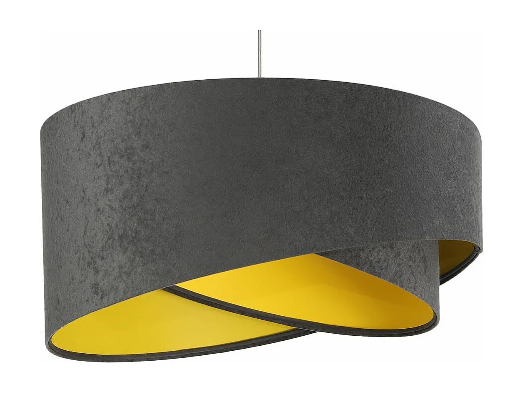 Lampa wisząca GEMSTONE GRAY grafitowa/żółta