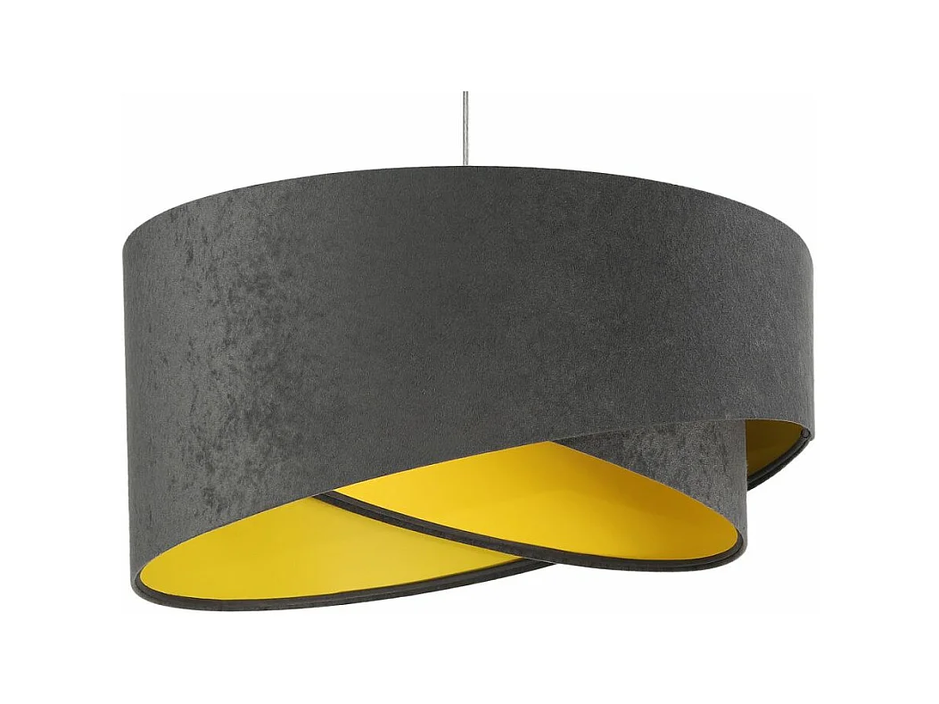Lampa wisząca GEMSTONE GRAY grafitowa/żółta