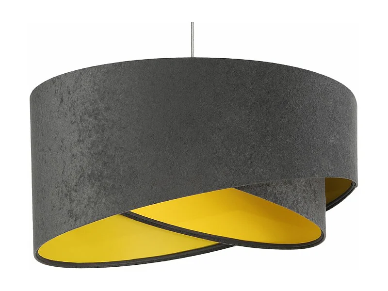 Lampa wisząca GEMSTONE GRAY grafitowa/żółta