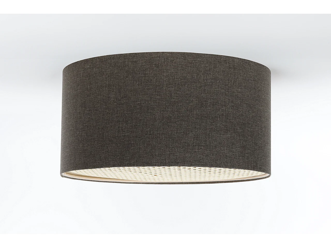 Plafon sufitowy ERUTAN RATTAN 40 szary