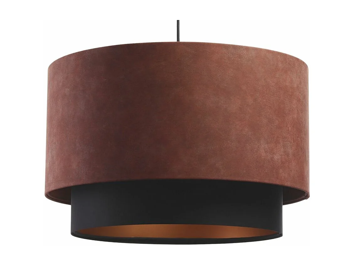 Lampa wisząca DOUBLE ZAMSZ 40 bordowa/czarna