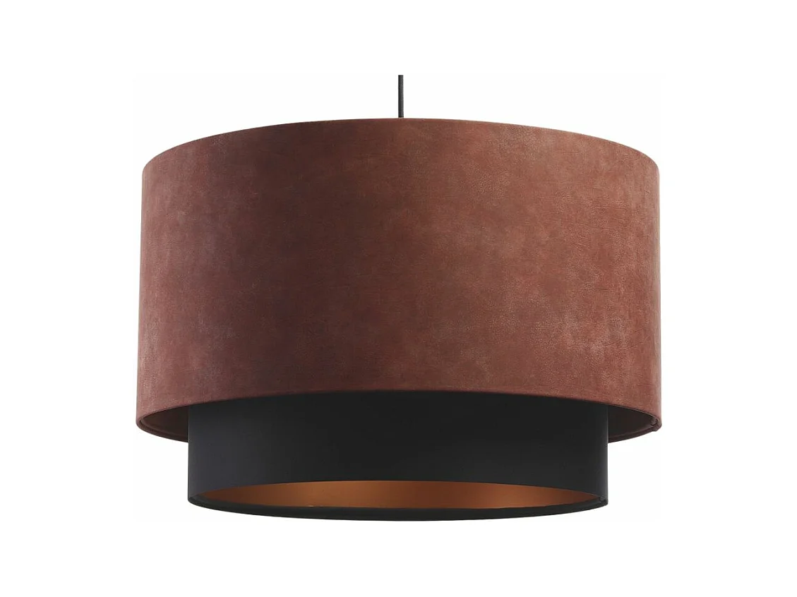 Lampa wisząca DOUBLE ZAMSZ 40 bordowa/czarna