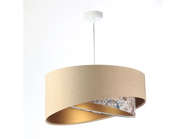 Lampa wisząca SANDERLING beżowa/złota