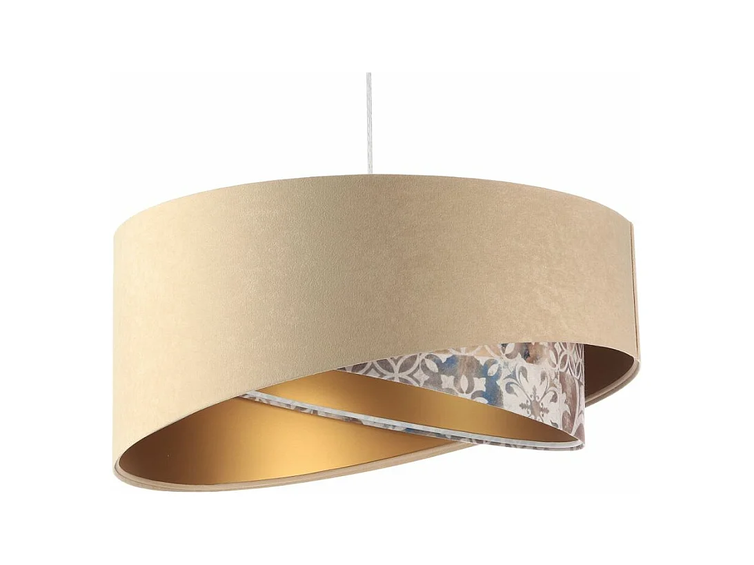 Lampa wisząca SANDERLING beżowa/złota