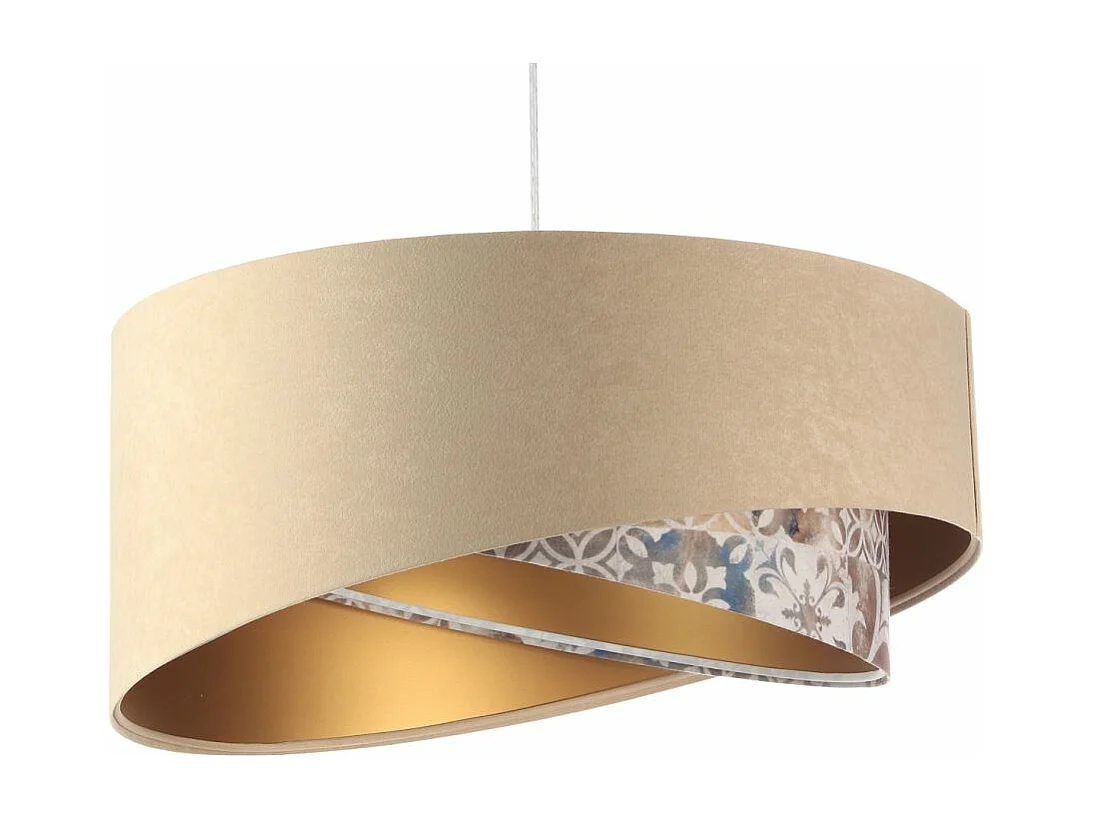 Lampa wisząca SANDERLING beżowa/złota