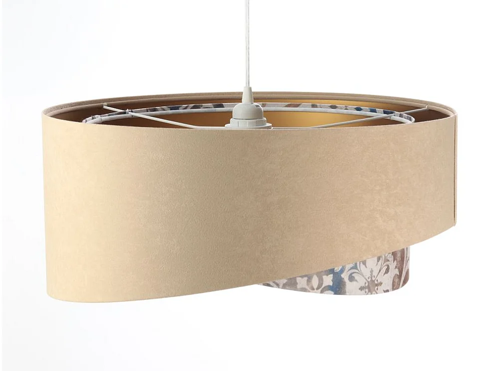 Lampa wisząca SANDERLING beżowa/złota