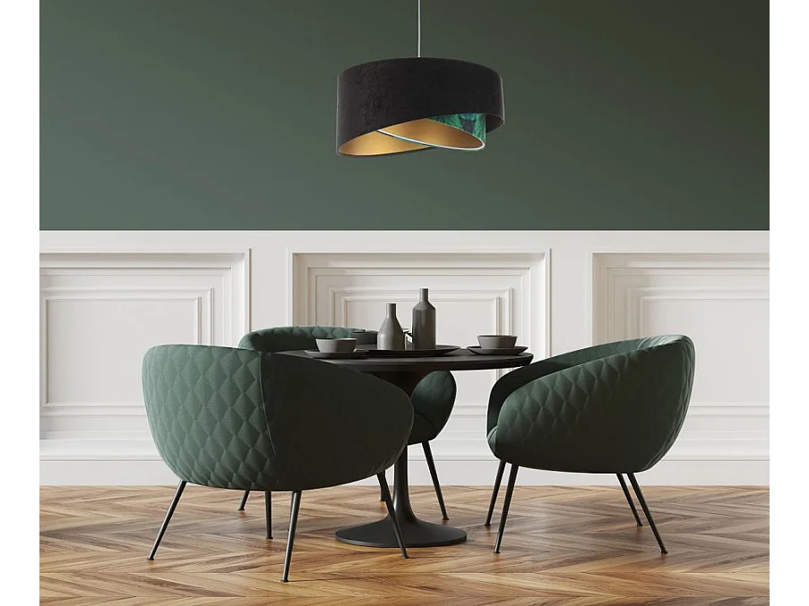 Lampa wisząca DARK ELEGANCE czarna/złota
