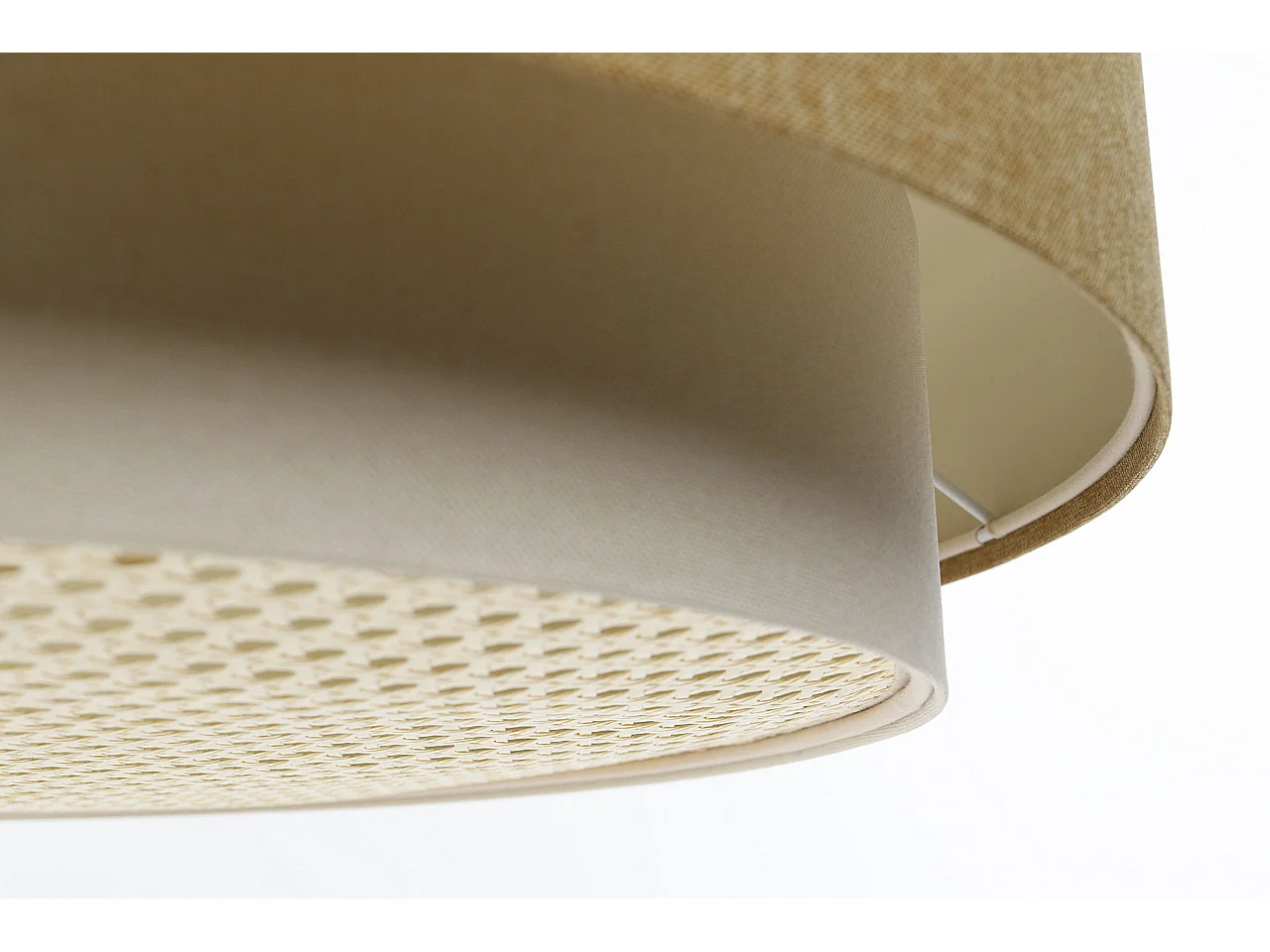 Lampa wisząca ERUTAN DUDU RATTAN kremowa/żółta