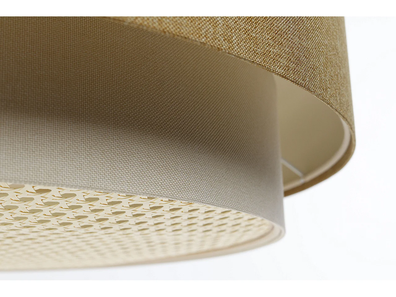 Lampa wisząca ERUTAN DUDU RATTAN kremowa/żółta