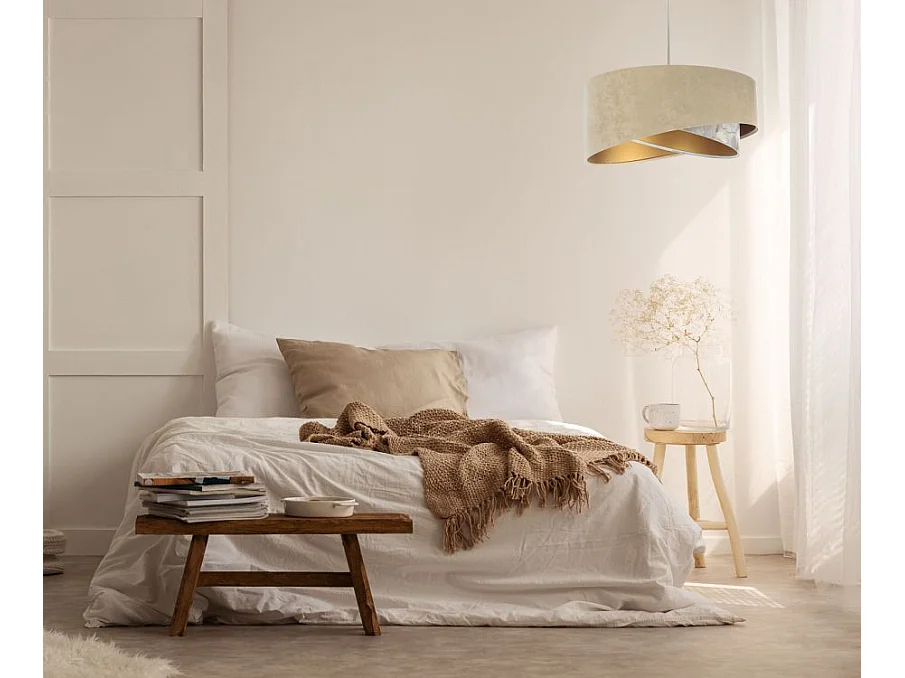 Lampa wisząca SAND FLOWER 1 beżowa/złota