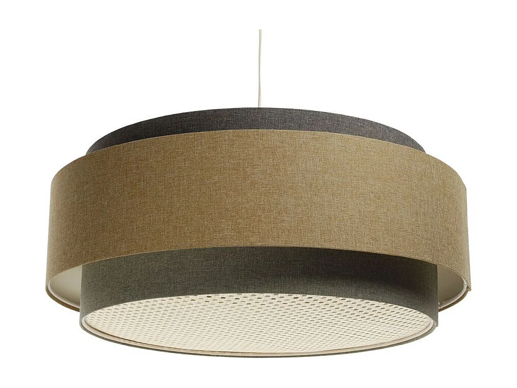 Lampa wisząca ERUTAN DUDU RATTAN szara/beżowa