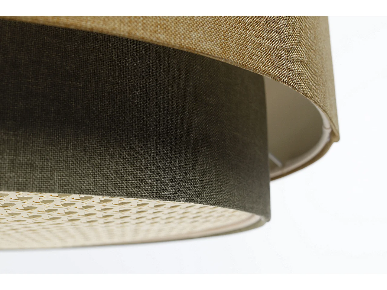 Lampa wisząca ERUTAN DUDU RATTAN szara/beżowa