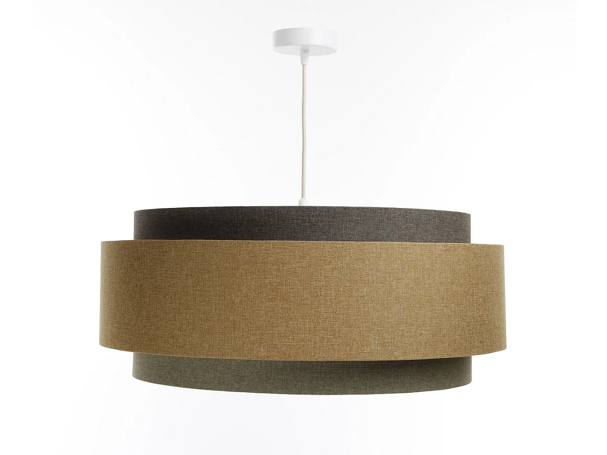 Lampa wisząca ERUTAN DUDU RATTAN szara/beżowa