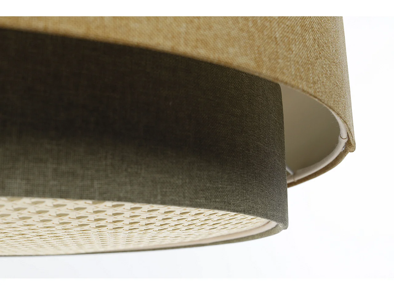 Lampa wisząca ERUTAN DUDU RATTAN szara/beżowa