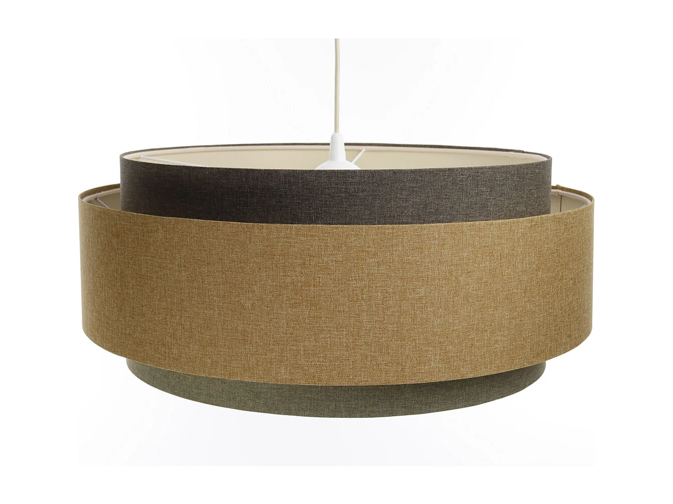 Lampa wisząca ERUTAN DUDU RATTAN szara/beżowa