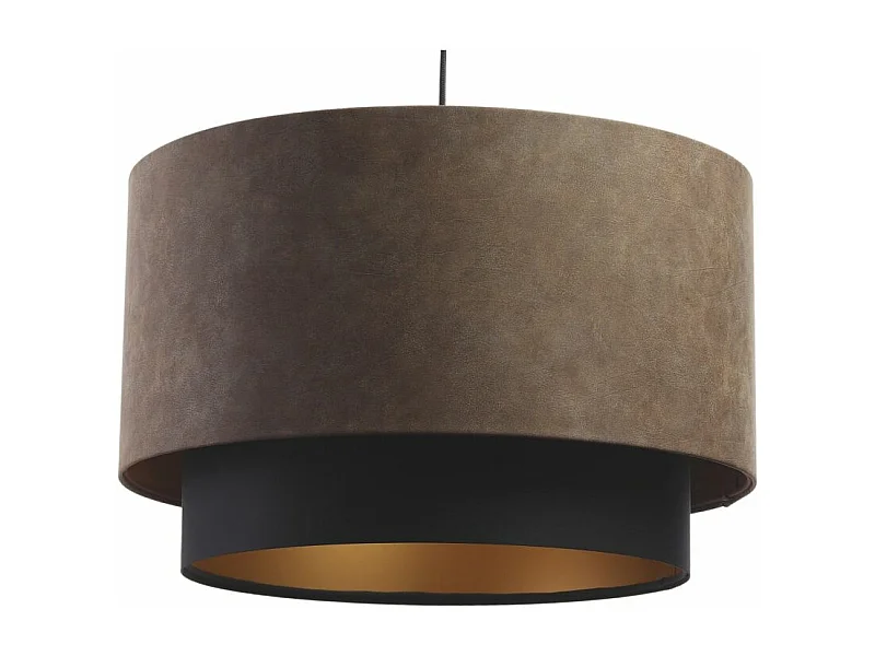 Lampa wisząca DOUBLE ZAMSZ 40 brązowa/czarna