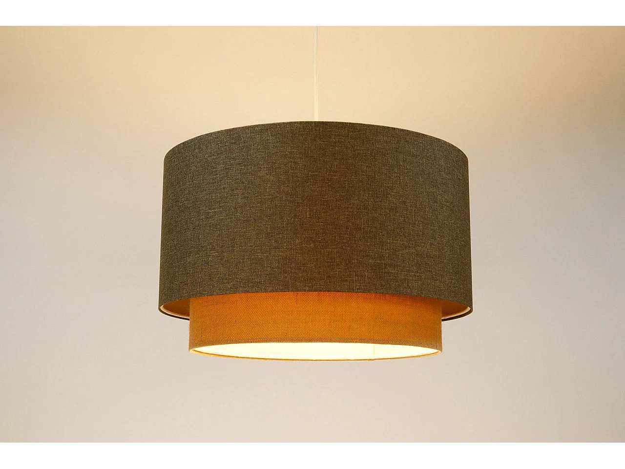 Lampa wisząca ERUTAN DOUBLE 50 szara/beżowa