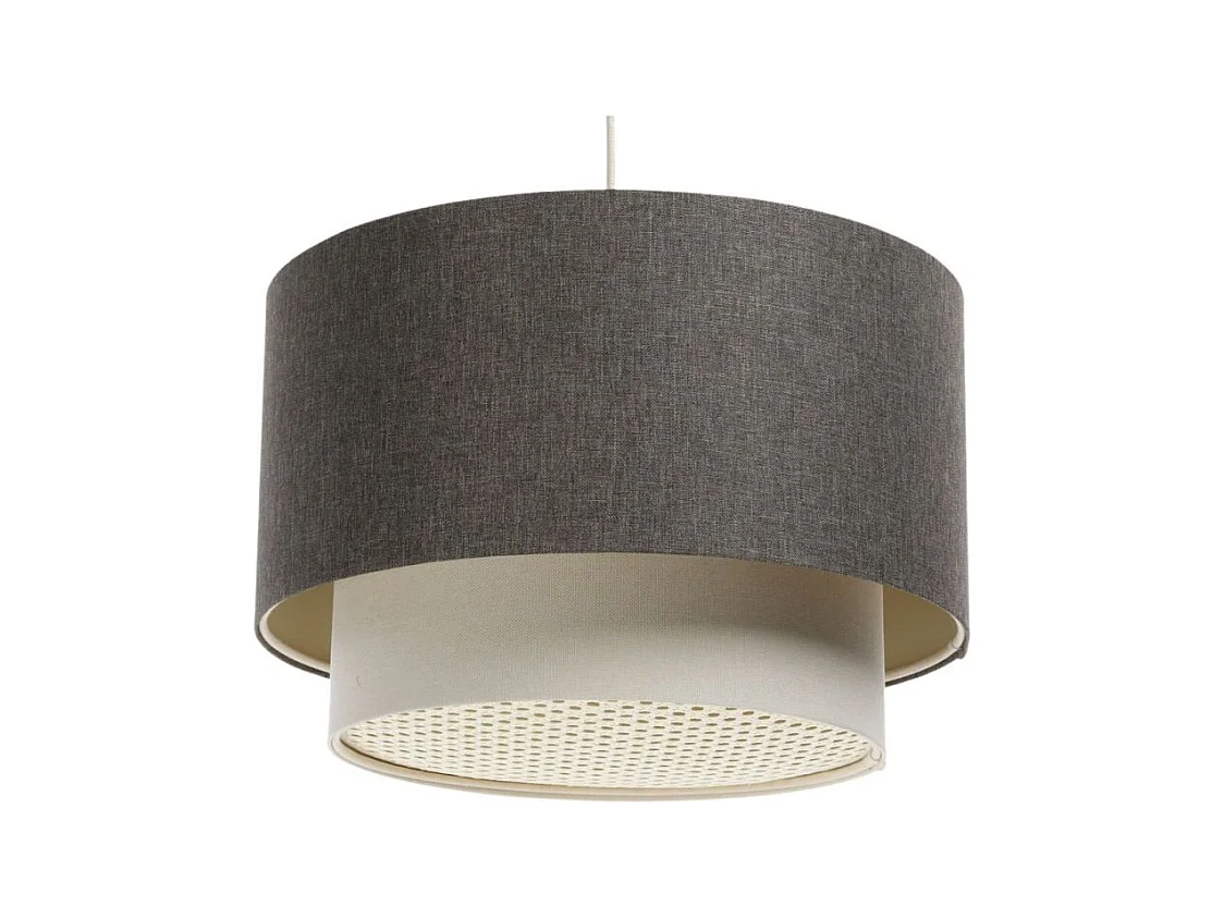 Suspension Duo avec diffuseur en rotin