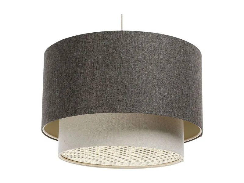 Suspension Duo avec diffuseur en rotin