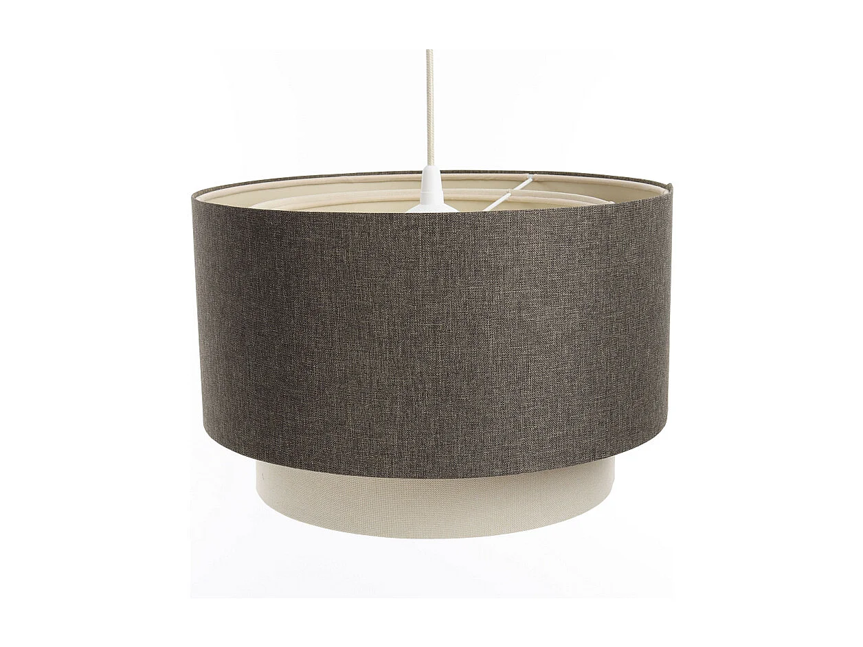 Lampa wisząca ERUTAN DOUBLE RATTAN 50 szara/kremowa