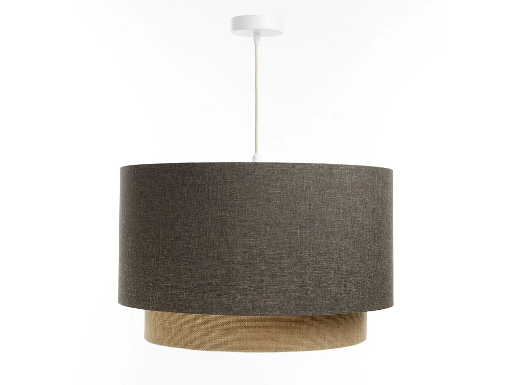 Lampa wisząca ERUTAN DOUBLE 60 szara/beżowa