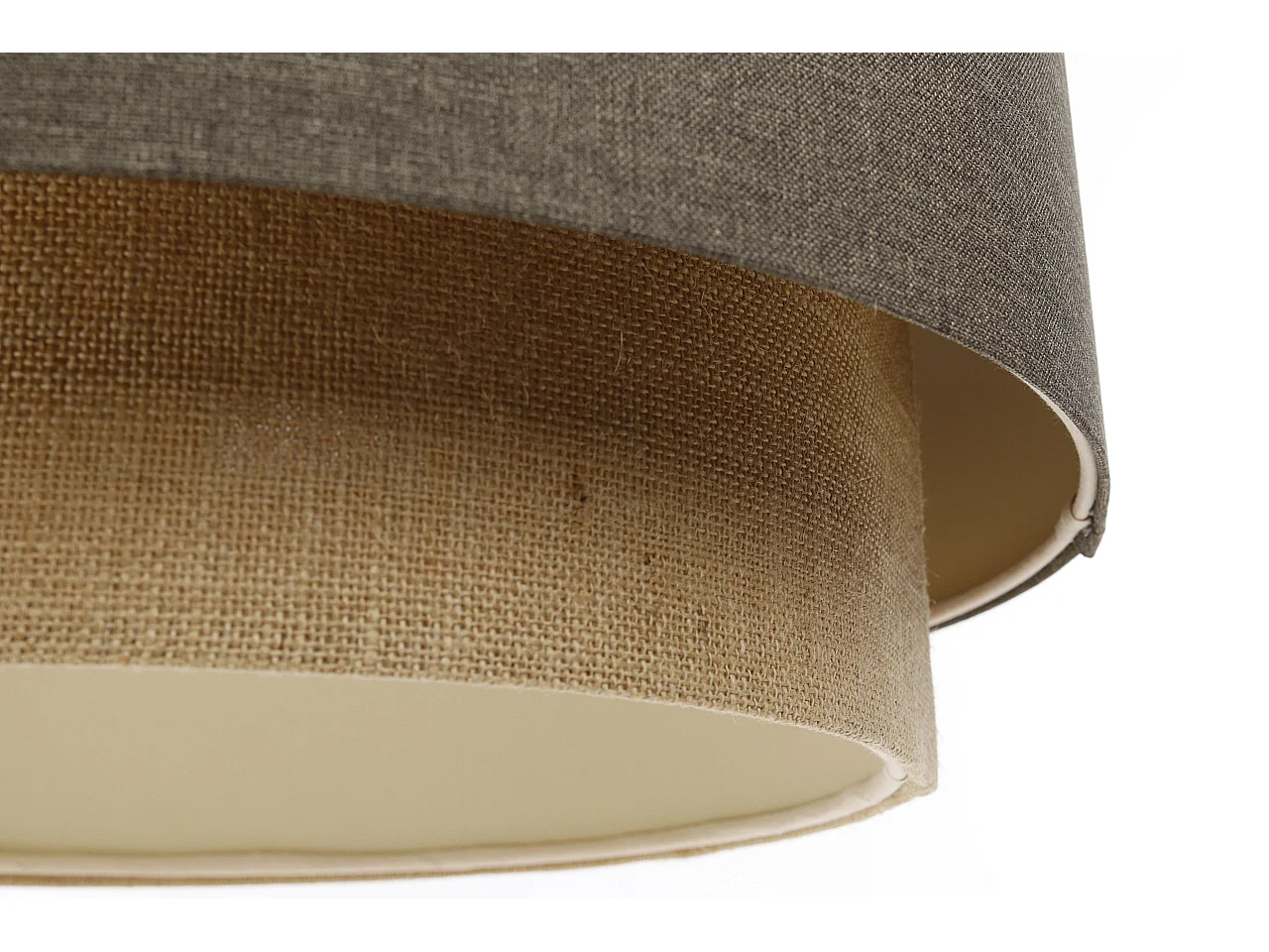 Lampa wisząca ERUTAN DOUBLE 60 szara/beżowa