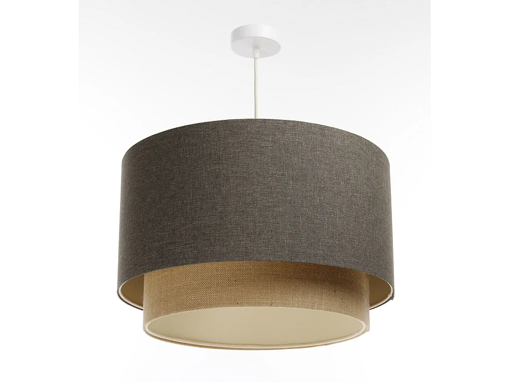 Lampa wisząca ERUTAN DOUBLE 60 szara/beżowa