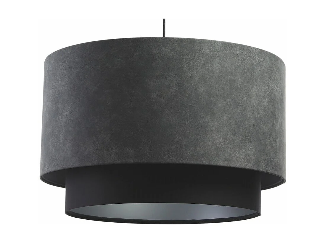 Lampa wisząca DOUBLE ZAMSZ 40 szara/czarna